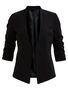 3/4 �rmel Blazer D�nne Jacke mit Schulterpolster Business Basic VIHER