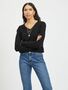 D�nner Strickpullover Knitted Basic Stretch Sweater Langarm V-Neck VIRIL