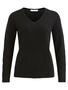 D�nner Strickpullover Knitted Basic Stretch Sweater Langarm V-Neck VIRIL