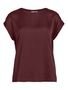 Satin Blusen T-Shirt Kurzarm Basic Gl�nzendes Oberteil VIELLETTE