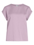 Satin Blusen T-Shirt Kurzarm Basic Gl�nzendes Oberteil VIELLETTE