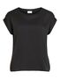 Satin Blusen T-Shirt Kurzarm Basic Gl�nzendes Oberteil VIELLETTE