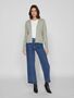 Kurze Feinstrick Cardigan Stretch Basic Jacke ohne Verschluss VIRIL