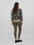 Kuscheliger Strickpullover Zebra Animal Muster V-Neck Sweater VIRIL