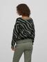 Kuscheliger Strickpullover Zebra Animal Muster V-Neck Sweater VIRIL