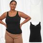 Langes Tank Top Plus Size �bergr��en �rmelloses Basic Shirt VIJENNI