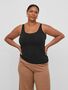 Langes Tank Top Plus Size �bergr��en �rmelloses Basic Shirt VIJENNI