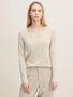 Tom Tailor D�nner Strickpullover Knitted Basic Stretch Sweater Langarm V-Neck