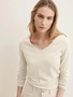 Tom Tailor D�nner Strickpullover Knitted Basic Stretch Sweater Langarm V-Neck