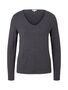Tom Tailor D�nner Strickpullover Knitted Basic Stretch Sweater Langarm V-Neck