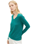 Tom Tailor D�nner Strickpullover Knitted Basic Stretch Sweater Langarm V-Neck