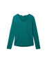 Tom Tailor D�nner Strickpullover Knitted Basic Stretch Sweater Langarm V-Neck