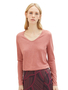 Tom Tailor D�nner Strickpullover Knitted Basic Stretch Sweater Langarm V-Neck