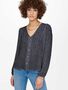 Langarm Bluse Print Muster V-Neck Business Tunika Top ONLSONJA