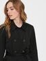Kurzer Trench Coat Basic �bergangs Mantel Zweireihige Jacke ONLVALERIE