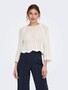 Eleganter Strickpullover Cropped 3/4 Arm Shirt Pointelle Sweater ONLNOLA
