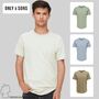 Rundhals T-Shirt Langes Kurzarm Shirt Basic aus Baumwolle ONSBENNE