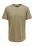 Rundhals T-Shirt Langes Kurzarm Shirt Basic aus Baumwolle ONSBENNE