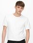 Rundhals T-Shirt Langes Kurzarm Shirt Basic aus Baumwolle ONSBENNE