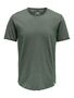 Rundhals T-Shirt Langes Kurzarm Shirt Basic aus Baumwolle ONSBENNE