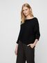 Rippstrick Pullover U-Ausschnitt 3/4 Langarm Sweater VMNORA