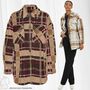 Hemd Jacke �bergangs Plaid Shacket Kariert mit Knopfleiste VMLESLIE