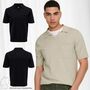 Einfarbiges Polo Hemd aus Baumwolle Kurzarm Shirt ONSACE