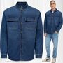 Jeans Hemd Denim Basic Langarm Shirt Twill Baumwolle Shacket ONSCAMON