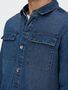 Jeans Hemd Denim Basic Langarm Shirt Twill Baumwolle Shacket ONSCAMON