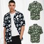 Freizeit Kurzarm Hemd Tropisches Blumen Print Shirt ONSDASH