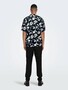 Freizeit Kurzarm Hemd Tropisches Blumen Print Shirt ONSDASH