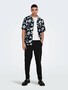 Freizeit Kurzarm Hemd Tropisches Blumen Print Shirt ONSDASH