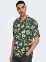 Freizeit Kurzarm Hemd Tropisches Blumen Print Shirt ONSDASH