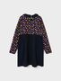 Kinder Print Kleid f�r M�dchen Freizeit Dress Langarm NKFODNIA