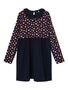 Kinder Print Kleid f�r M�dchen Freizeit Dress Langarm NKFODNIA
