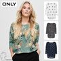 Lockeres Print 3/4 Arm Shirt Rundhals Muster Pullover Oberteil ONLELCOS 