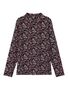 D�nnes Langarm Shirt High Neck Jersey Oberteil Blumen Print NKFOLIBER