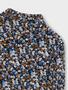 D�nnes Langarm Shirt High Neck Jersey Oberteil Blumen Print NKFOLIBER
