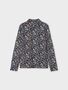 D�nnes Langarm Shirt High Neck Jersey Oberteil Blumen Print NKFOLIBER