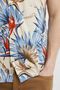 Florales Kurzarm Hemd Regular Fit Shirt Freizeit Oberteil aus Viskose