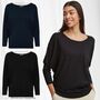 Feinstrick Pullover mit Fledermaus�rmeln Langarm Stretch Shirt BYPIMBA