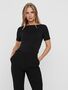 Basic Stretch T-Shirt mit U-Boot-Ausschnitt VMPANDA
