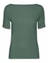 Basic Stretch T-Shirt mit U-Boot-Ausschnitt VMPANDA