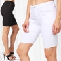 Jeans Bermuda Shorts mit Spitze