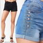 Jeans Shorts mit Glitzer Strass Steinen