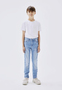 Stretch Jeans Slim Fit Verdeckter Rei�verschluss