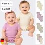 Kurzarmbody 3er-Set Druckknopf Rundhalsausschnitt Bequem