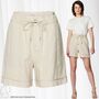 Leinen Stoff Shorts Loose