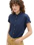 Tom Tailor Lockere Bluse Kurzarm Legeres Kragenhemd 