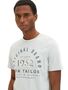 Tom Tailor Gestreiftes Shirt Rundhals Bedrucktes T-Shirt mit Print
